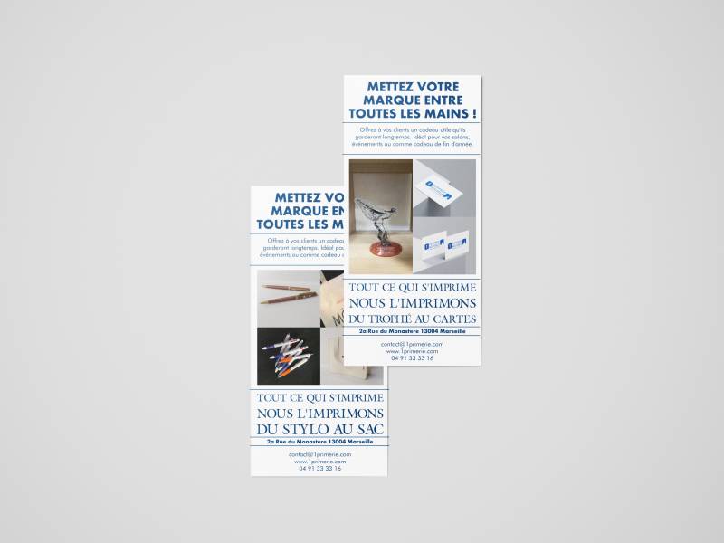 Conception graphique et mise en page de flyers professionnels pour le secteur associatif situé à Marseille.