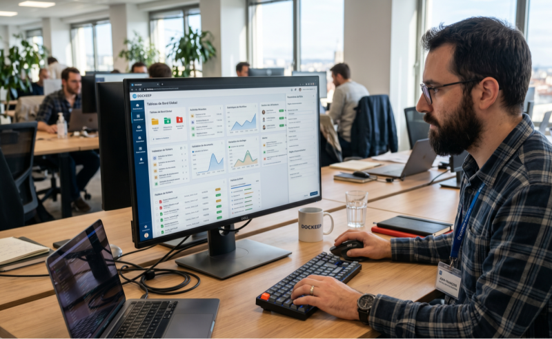Interface logicielle de gestion documentaire paramétrée spécifiquement pour les processus administratifs des sociétés de Marseille.
